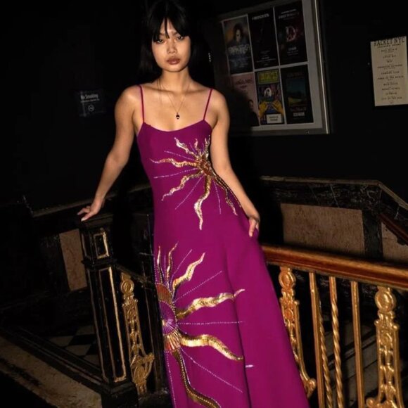 Magenta Evening Dress Celestial / Golden Sun - Picture 1 of 5
